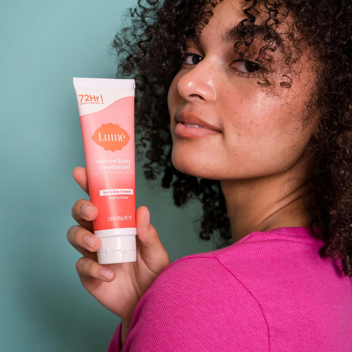 Lume Whole Body Deodorant - Invisible Cream Tube - 72 Hour Odor Control - Aluminum Free. Baking Soda Free. Skin Safe - 3.0 ounce (Pack of 2) (Peony Rose)